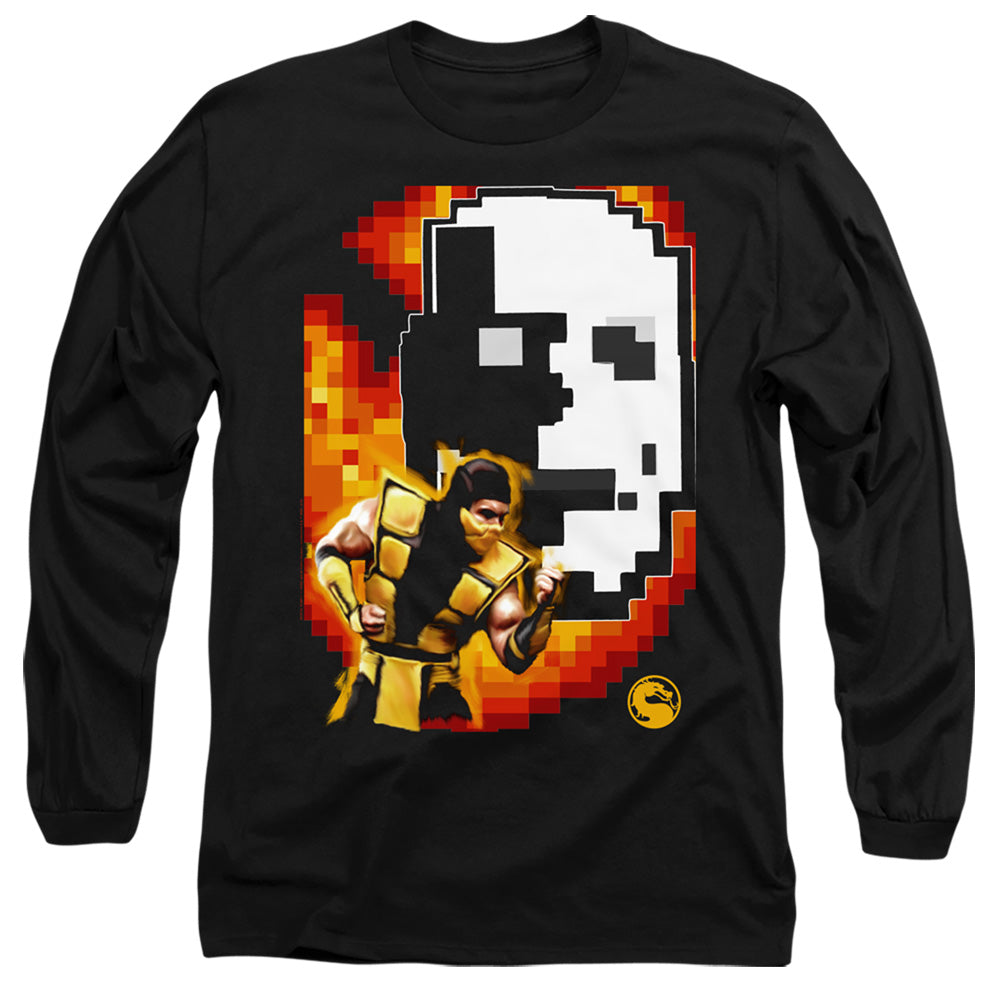 Mortal Kombat Klassic Scorpion Mens Long Sleeve Shirt Black Officially Licensed