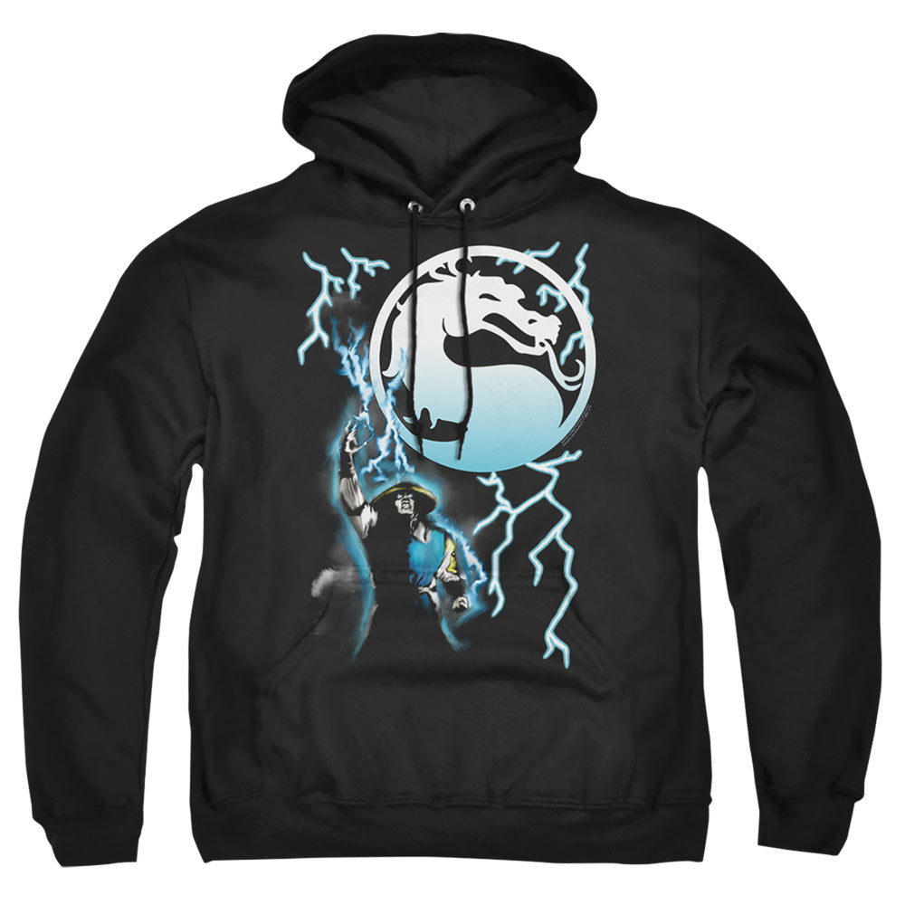Mortal Kombat Klassic Raiden Mens Hoodie Black Officially Licensed