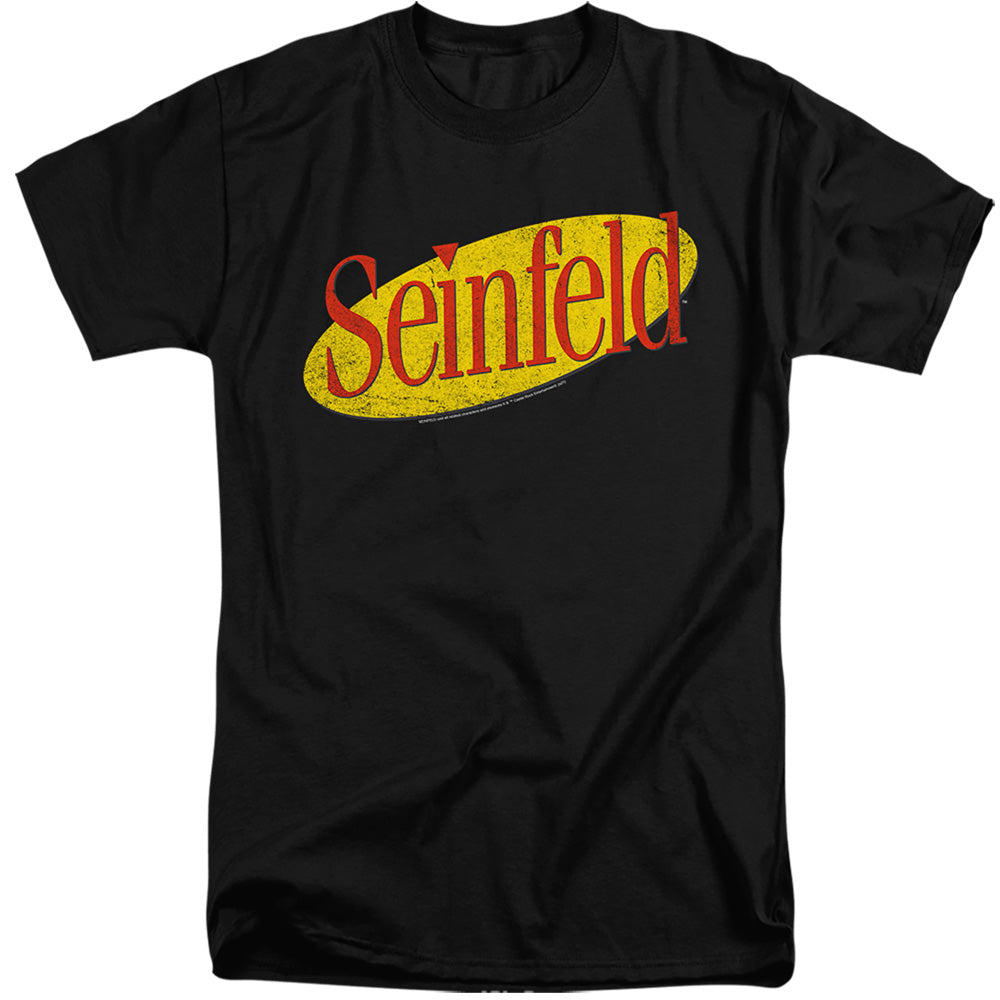 Seinfeld Seinfeld Logo Mens Tall T Shirt Black Officially Licensed