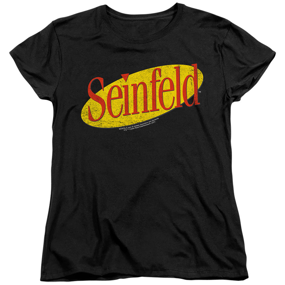 Seinfeld Seinfeld Logo Womens T Shirt Black Officially Licensed