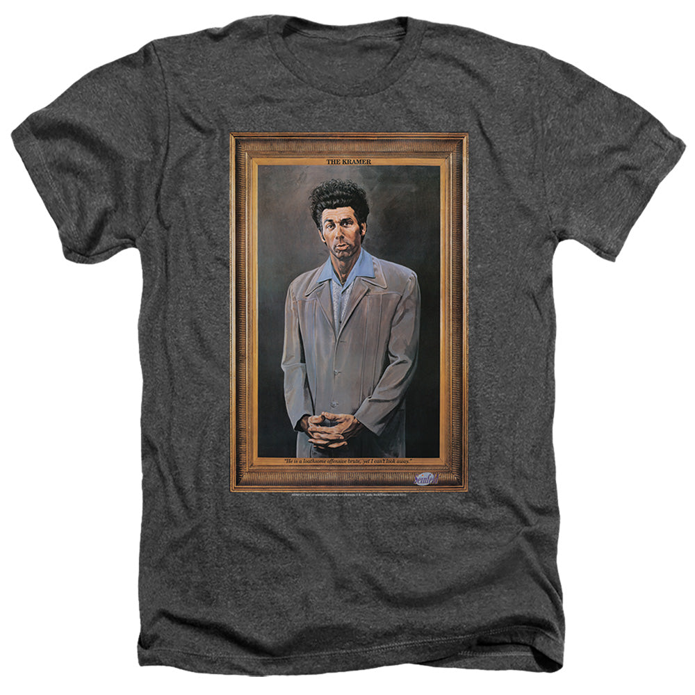 Seinfeld Kramer Portrait Heather Mens T Shirt Charcoal Officially Licensed