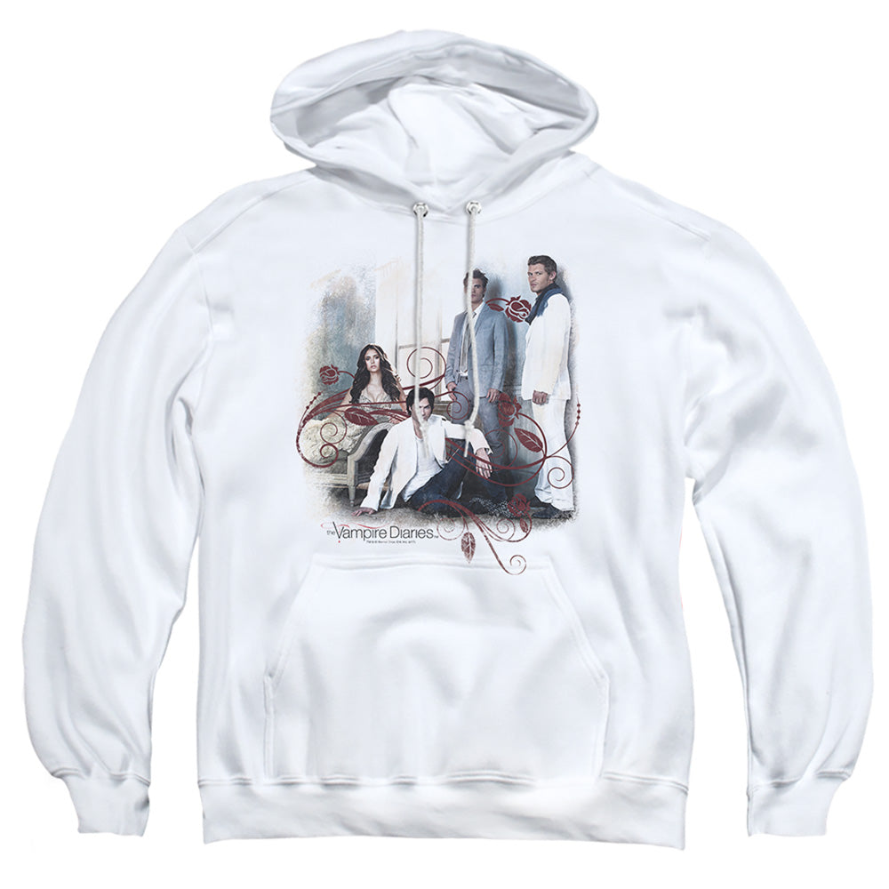 Vampire Diaries 3 + 1 Mens Hoodie White Officially Licensed
