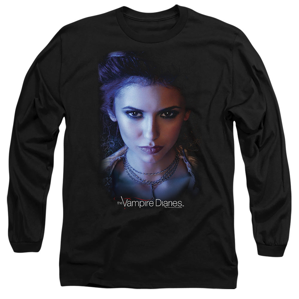 Vampire Diaries Elena Mens Long Sleeve Shirt Black Officially Licensed
