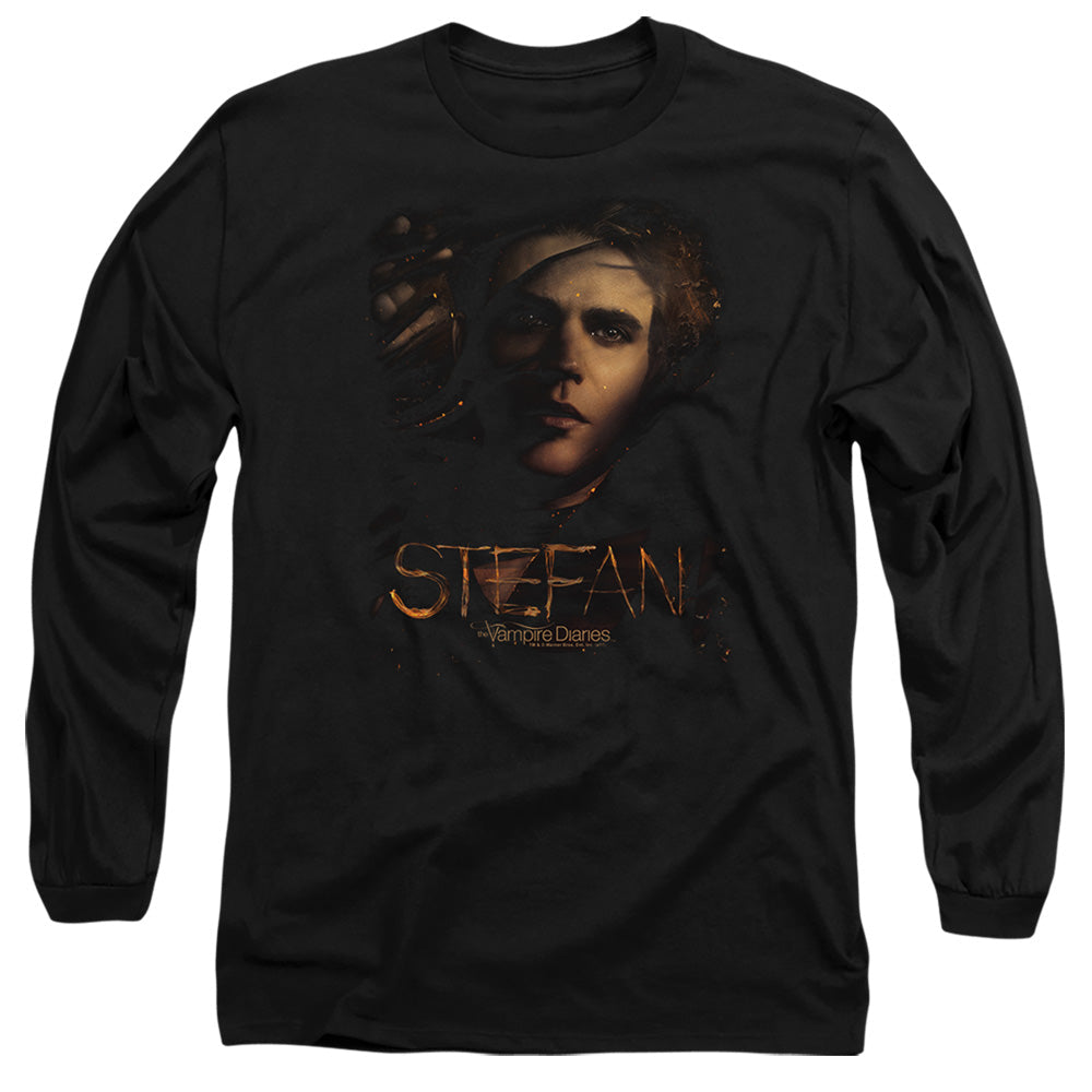 Vampire Diaries Stefan Smokey Veil Mens Long Sleeve Shirt Black Officially Licensed