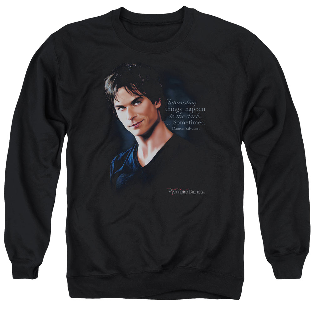 Vampire Diaries Sometimes Mens Crewneck Sweatshirt Black Officially Licensed