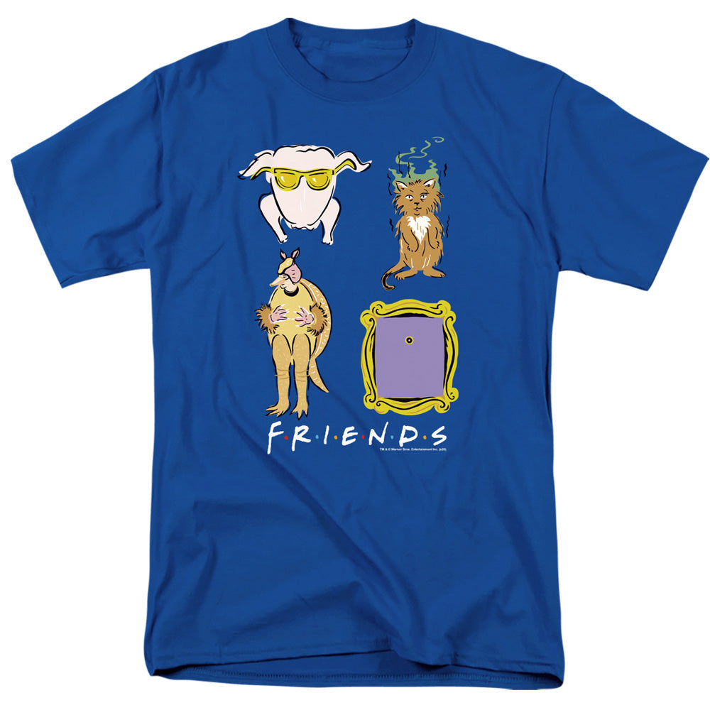 Friends Sybmols Mens T Shirt Royal Officially Licensed