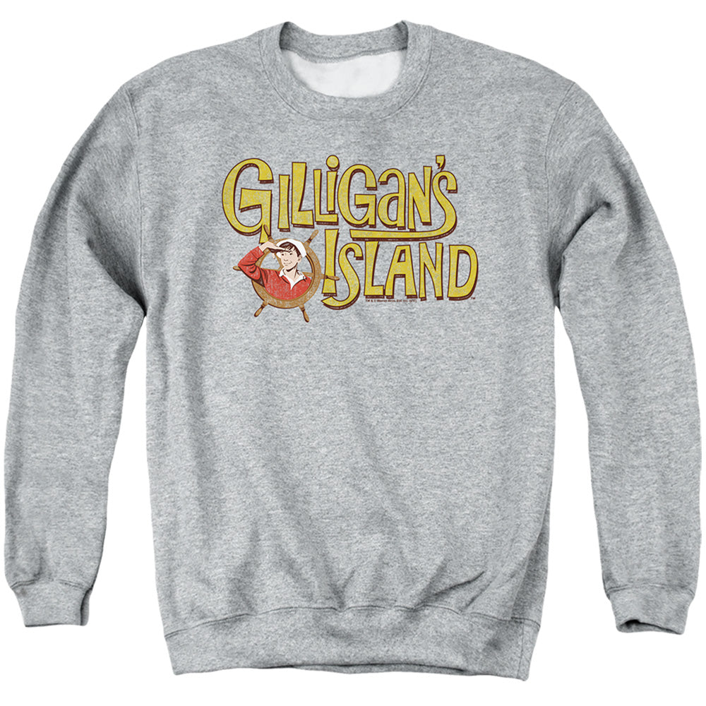 Gilligans Island Gilligans Logo Mens Crewneck Sweatshirt Athletic Heather Officially Licensed