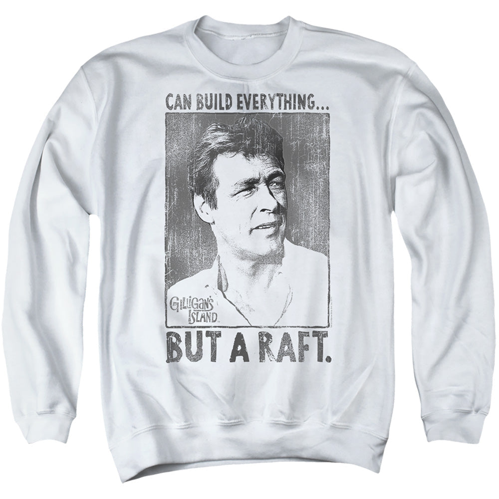 Gilligans Island Professor Mens Crewneck Sweatshirt White Officially Licensed