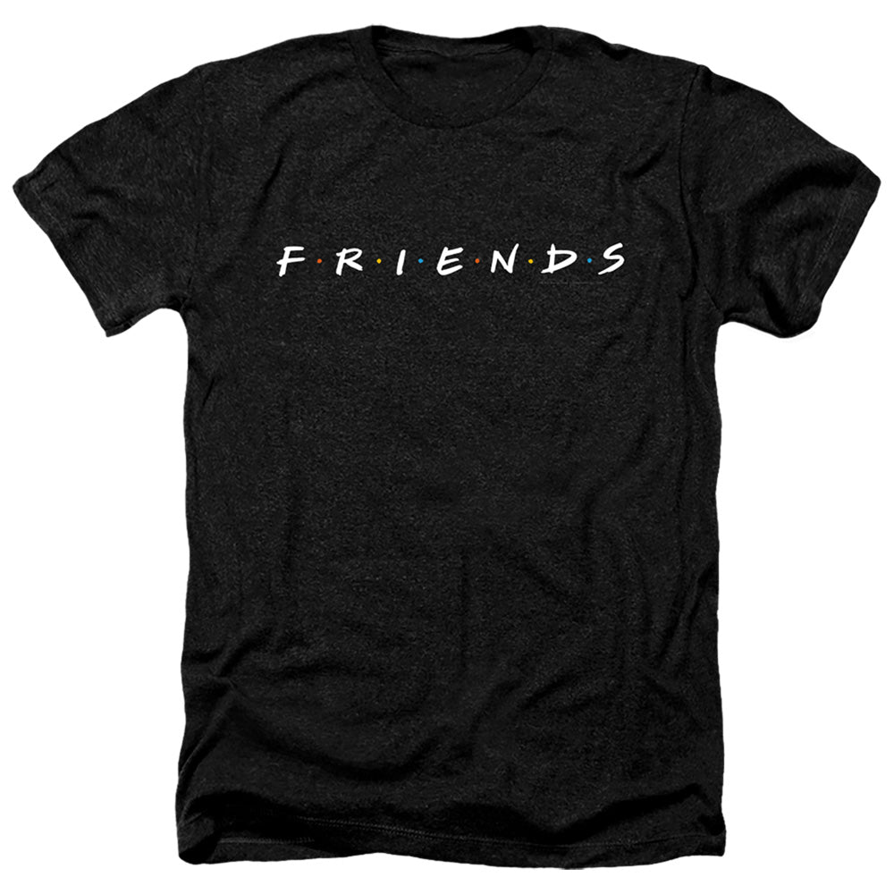 Friends Logo Heather Mens T Shirt Black