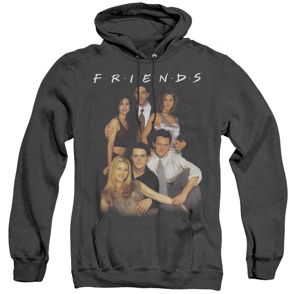 Friends Stand Together Heather Mens Hoodie Black