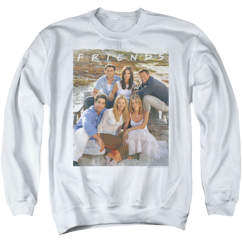Friends Lifes A Beach Mens Crewneck Sweatshirt White