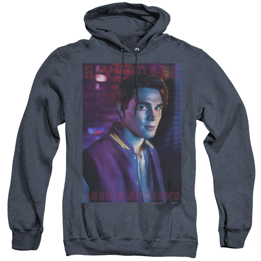 Riverdale Archie Andrews Mens Heather Hoodie Navy Officially Licensed