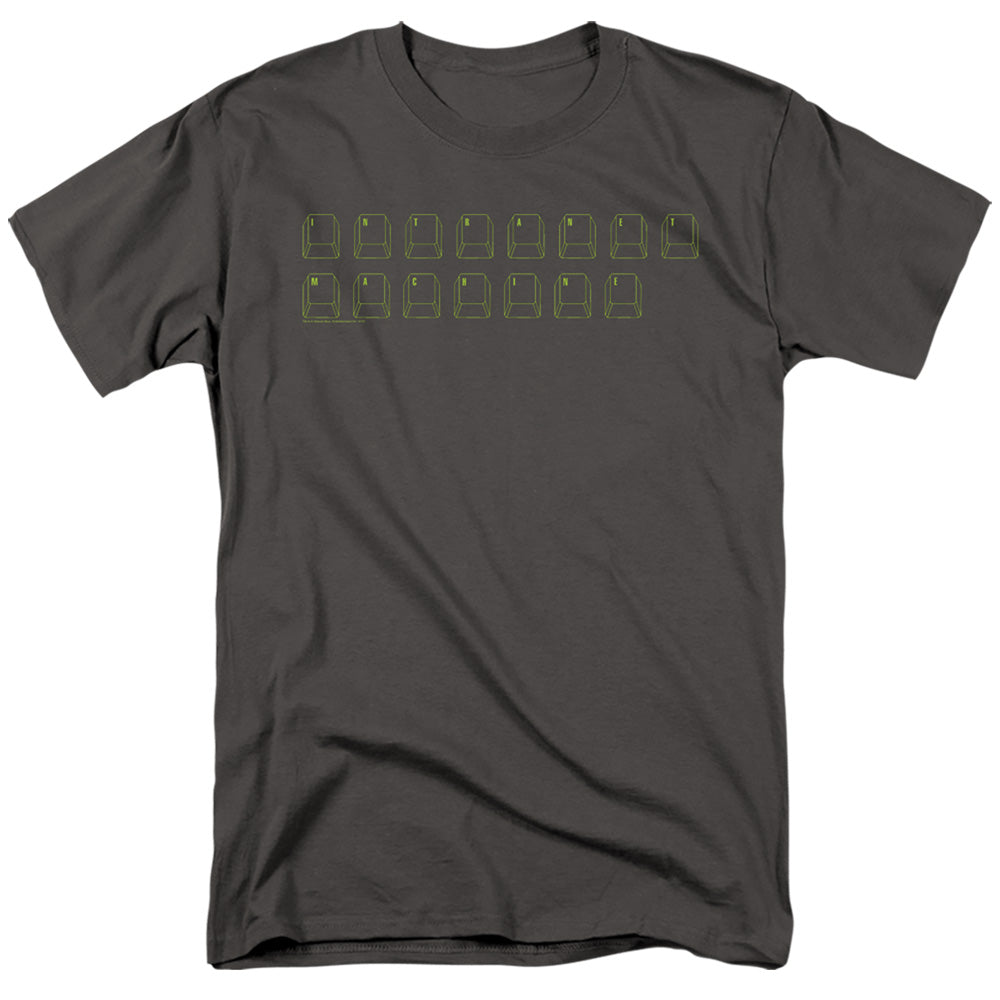 Big Bang Theory Intranet Machine Mens T Shirt Charcoal Officially Licensed