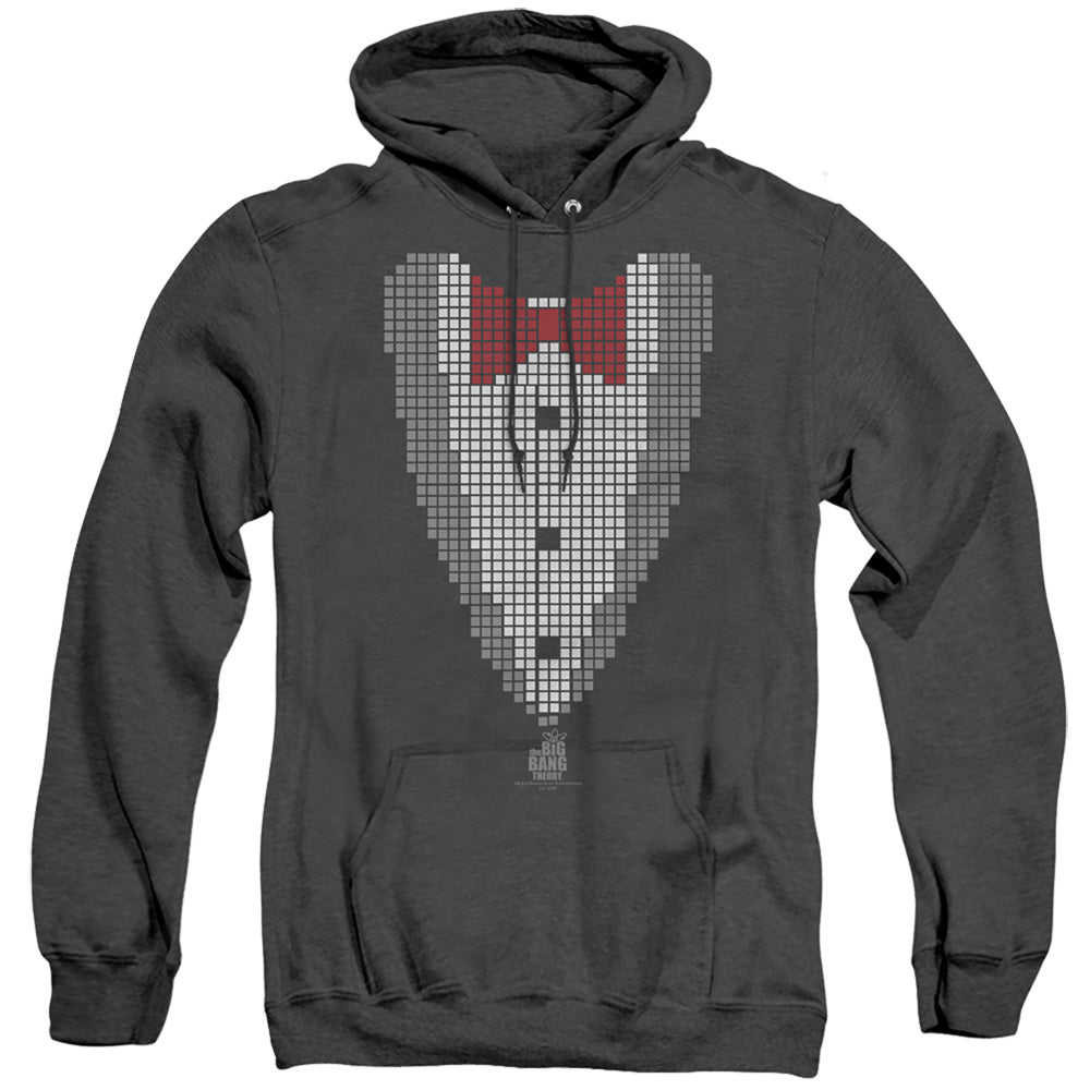 Big Bang Theory Pixelated Tux Heather Mens Hoodie Black