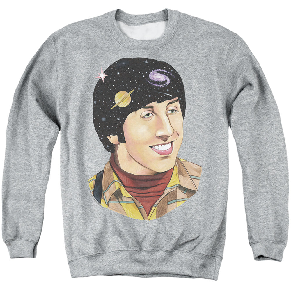 Big Bang Theory Howard Space Mens Crewneck Sweatshirt Athletic Heather Officially Licensed