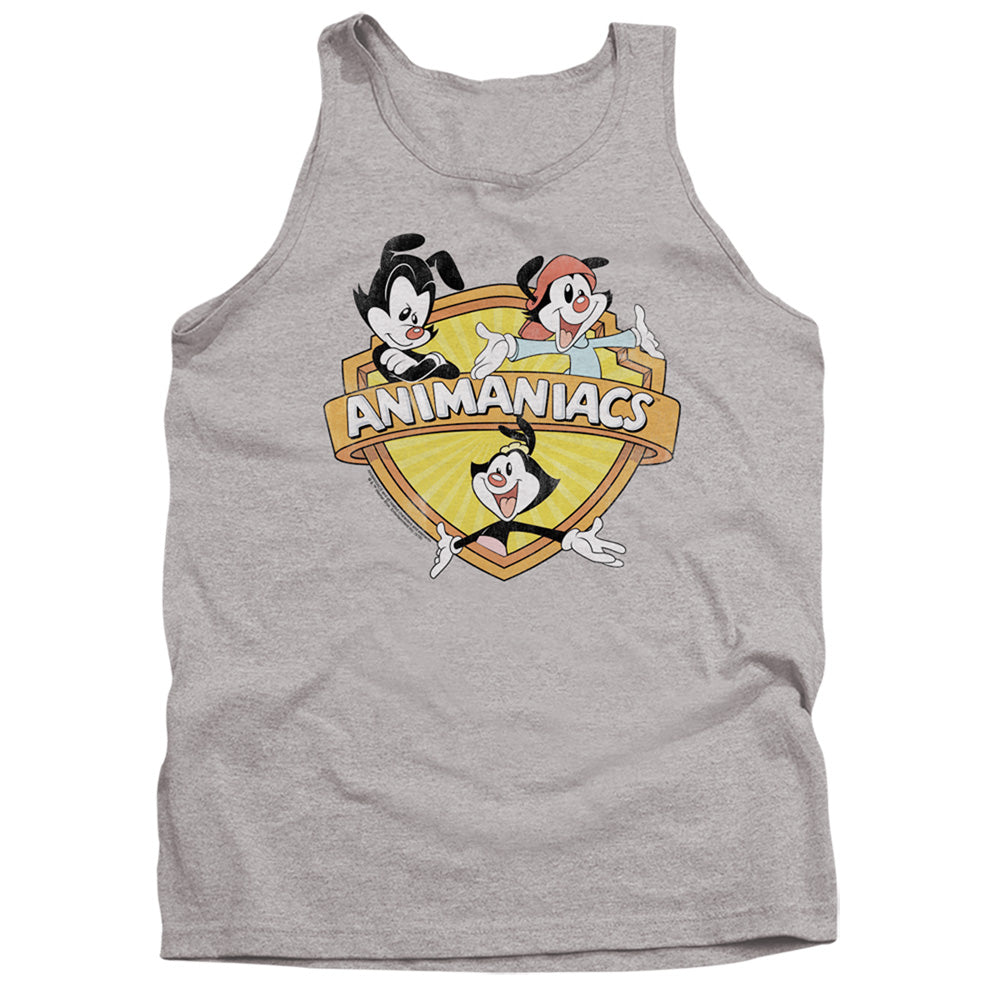 Animaniacs Shielded Animaniacs Mens Tank Top Shirt Athletic Heather Officially Licensed