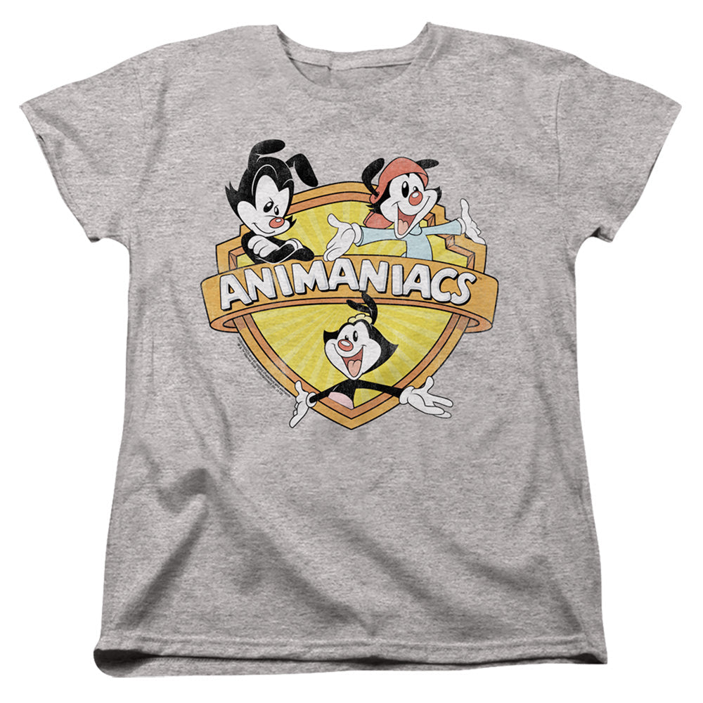 Animaniacs Shielded Animaniacs Womens T Shirt Athletic Heather Officially Licensed