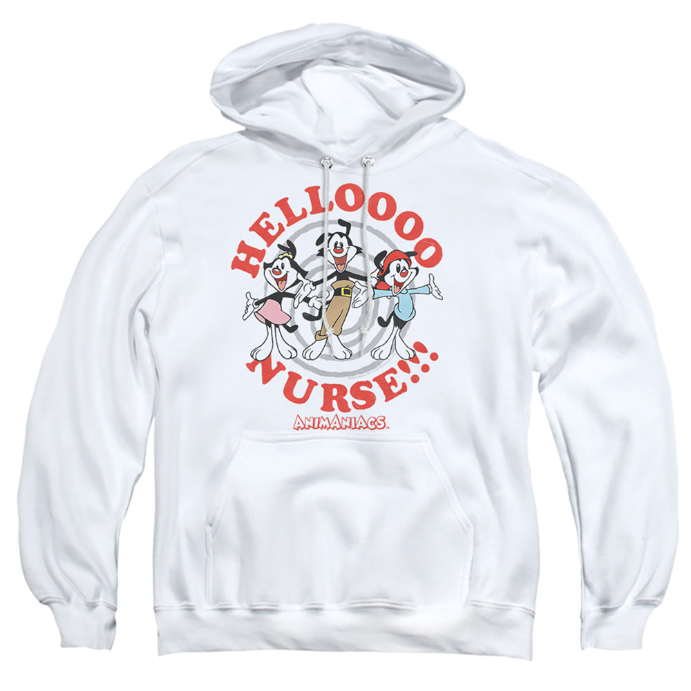 Animaniacs Hello Nurse Mens Hoodie White Officially Licensed