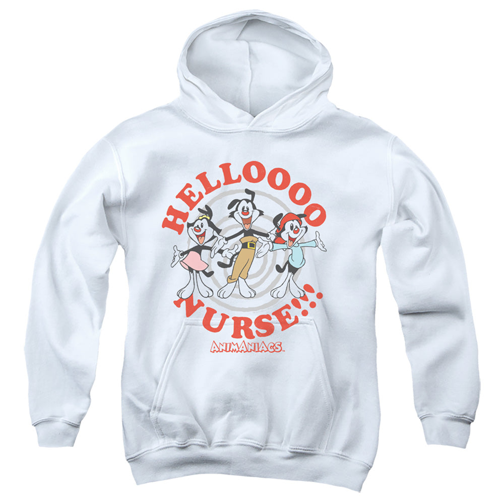 Animaniacs Hello Nurse Kids Youth Hoodie White Officially Licensed