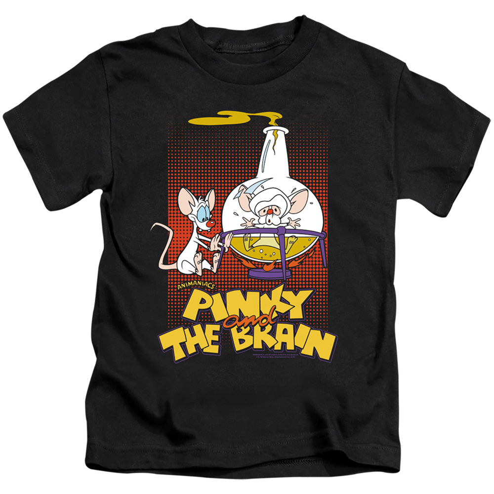Pinky And The Brain Lab Flask Juvenile Kids Youth T Shirt Black Officially Licensed