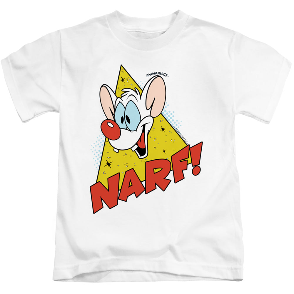 Pinky And The Brain Narf Juvenile Kids Youth T Shirt White Officially Licensed