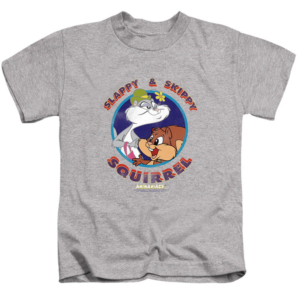 Animaniacs Slappy And Skippy Squirrel Juvenile Kids Youth T Shirt Athletic Heather Officially Licensed