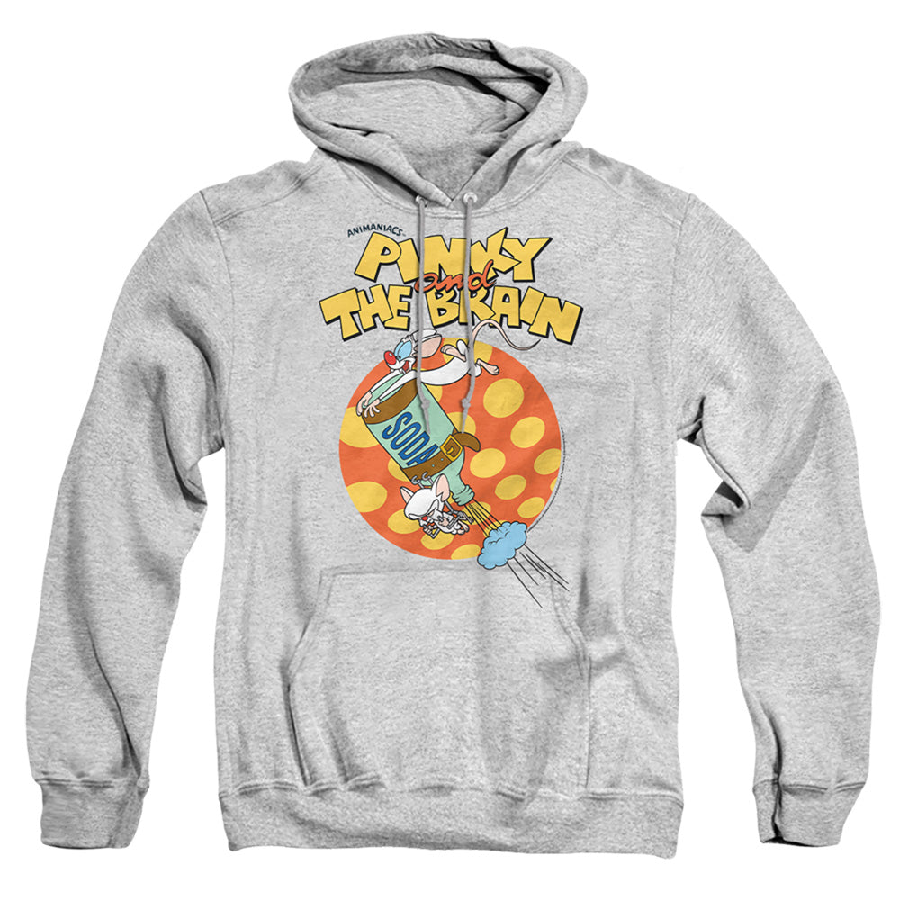 Pinky And The Brain Soda Mens Hoodie Athletic Heather Officially Licensed