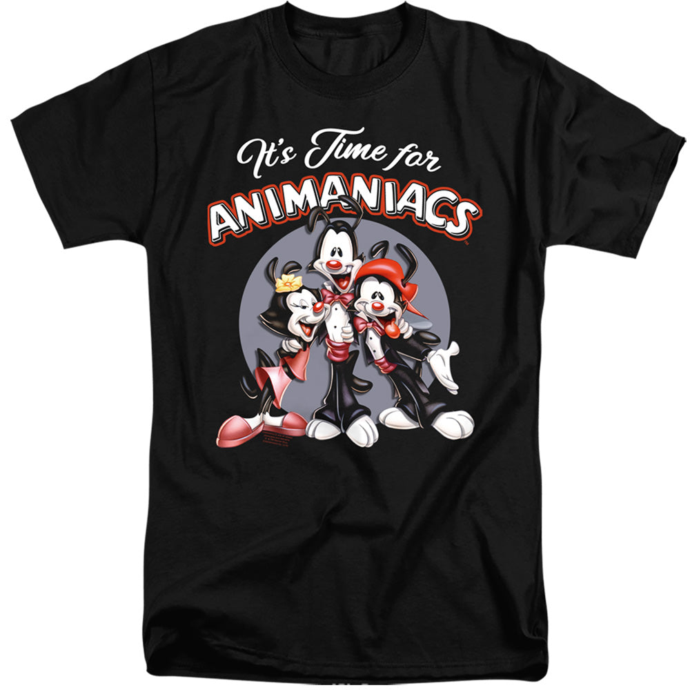 Animaniacs Its Time For Mens Tall T Shirt Black Officially Licensed