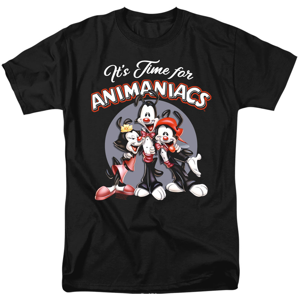 Animaniacs Its Time For Mens T Shirt Black Officially Licensed