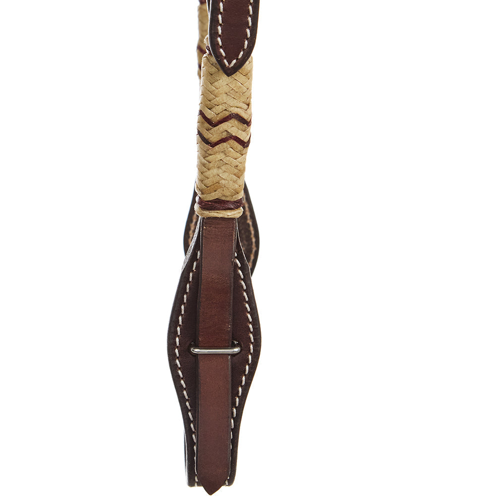 Chocolate Natural Rawhide Quick Change Single Ear Headstall