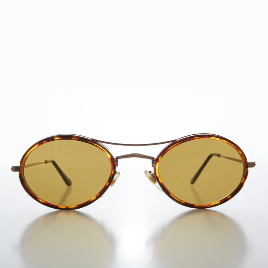 Oval Pilot Style Vintage Sunglasses - Welch