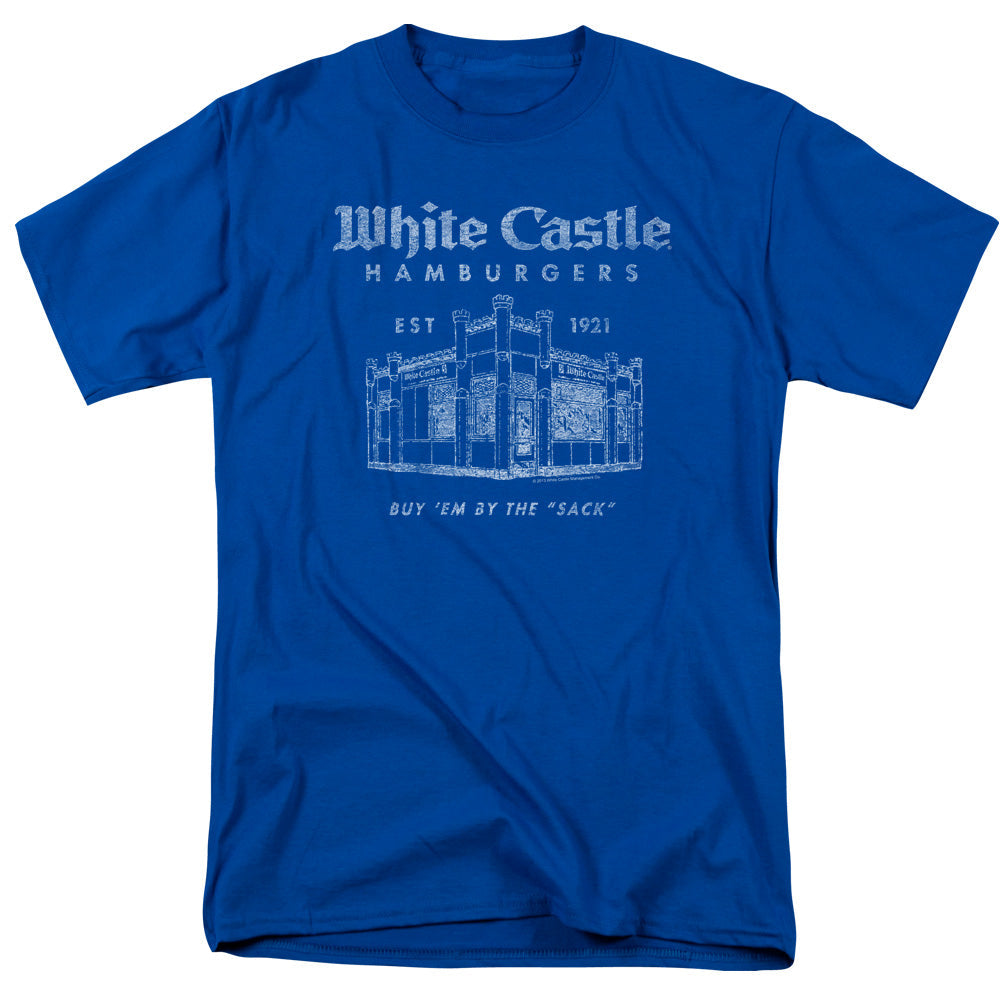White Castle By The Sack Mens T Shirt Royal Blue Officially Licensed