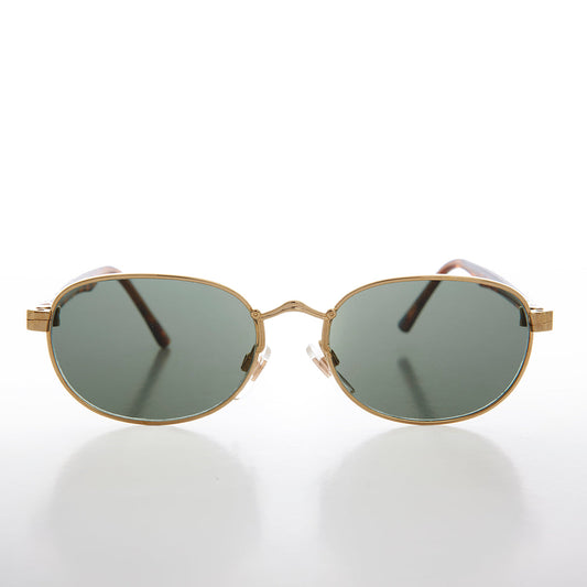 Unisex Gold Sunglass with Glass Lens - Wren