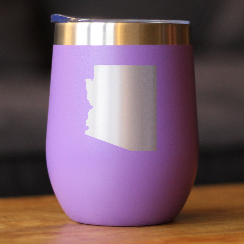 Arizona State Outline - Wine Tumbler