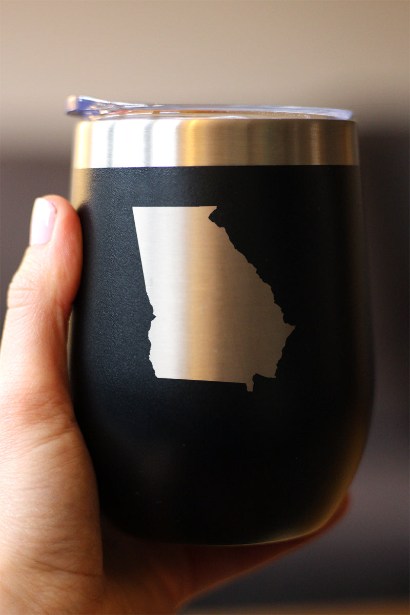Georgia State Outline - Wine Tumbler