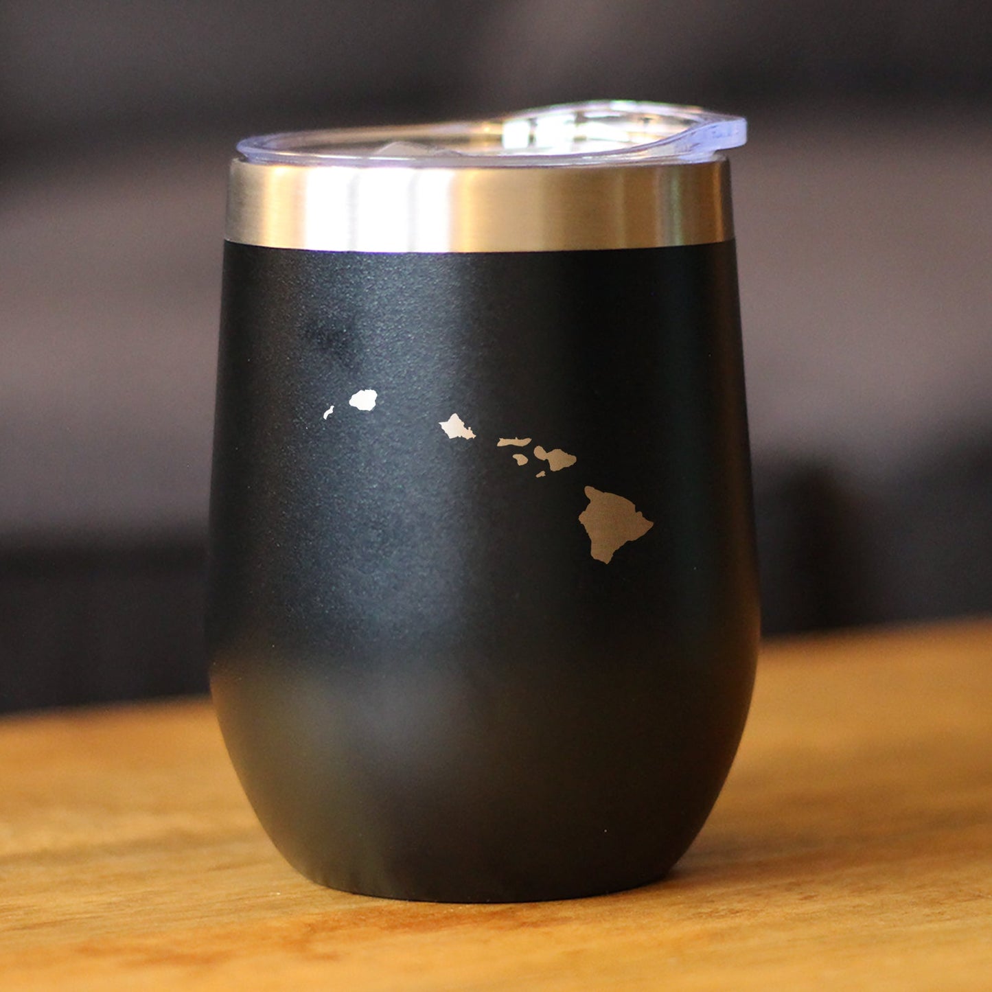 Hawaii State Outline - Wine Tumbler
