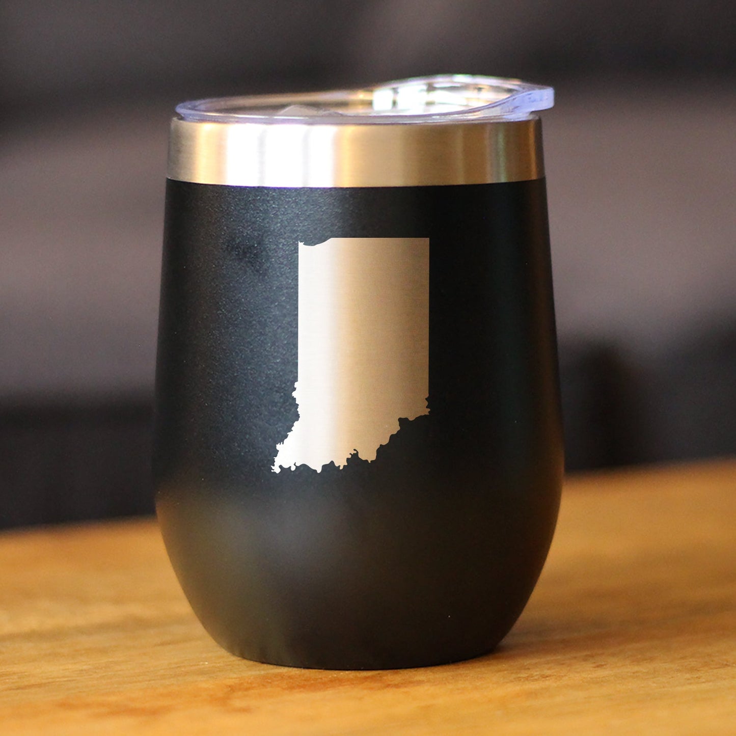 Indiana State Outline - Wine Tumbler