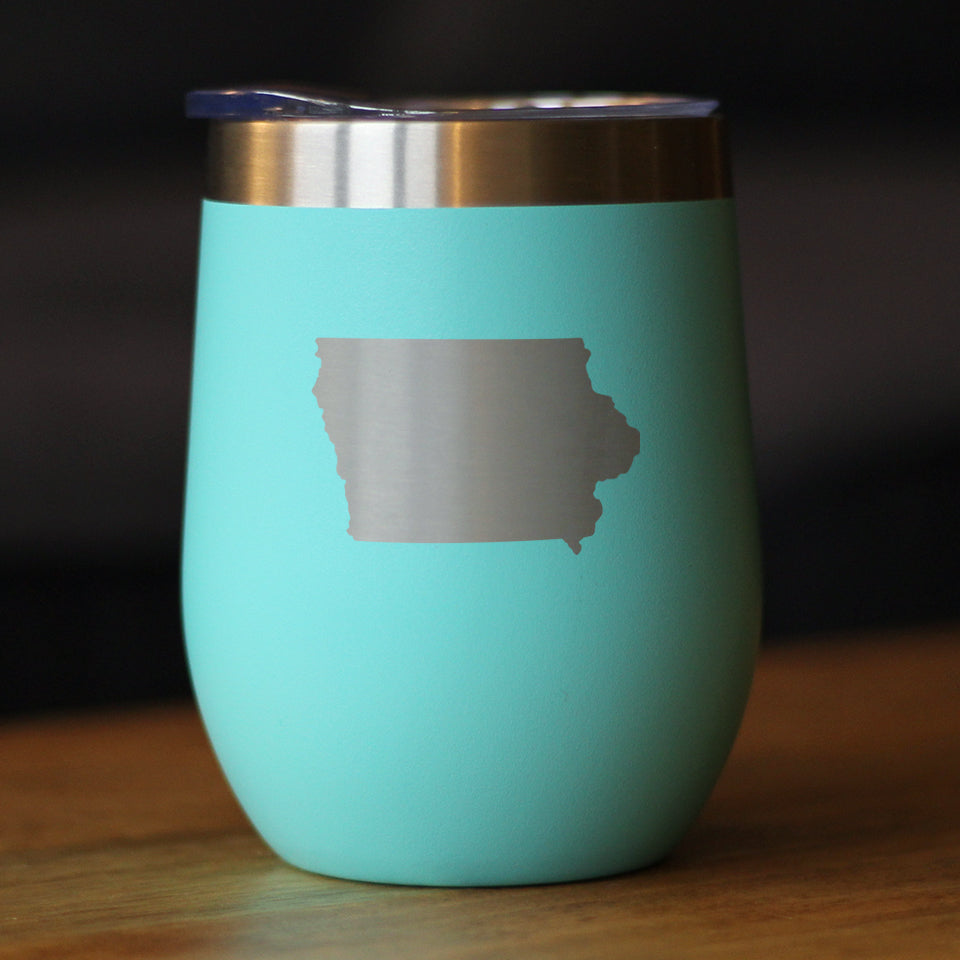 Iowa State Outline - Wine Tumbler