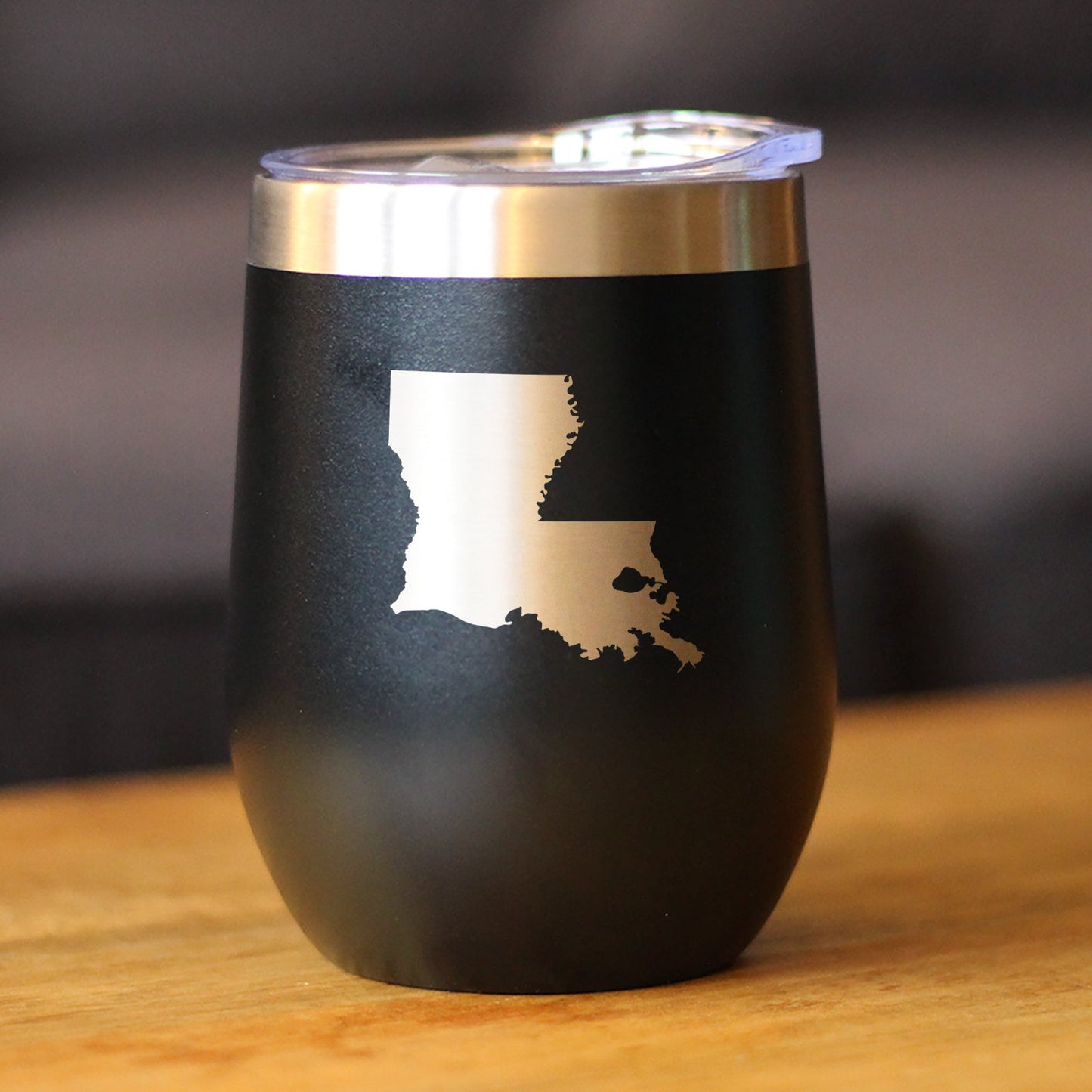 Louisiana State Outline - Wine Tumbler