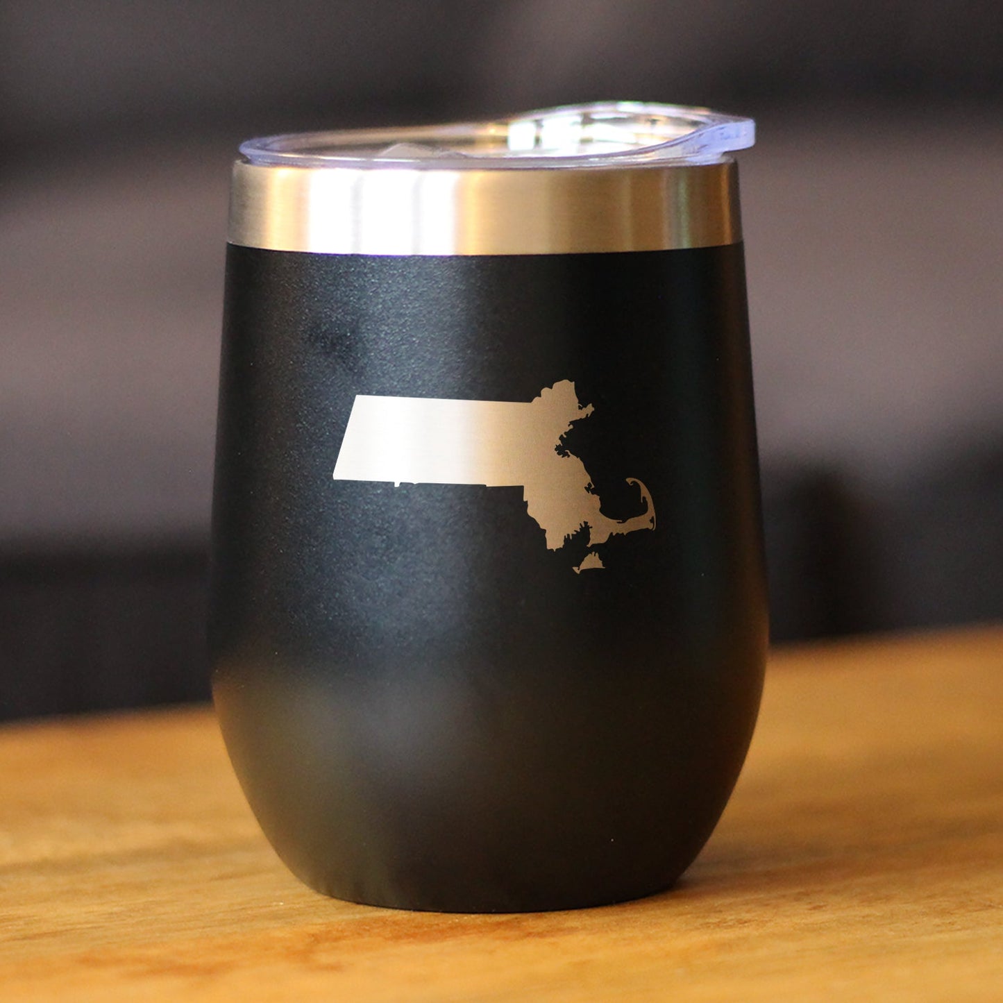 Massachusetts State Outline - Wine Tumbler