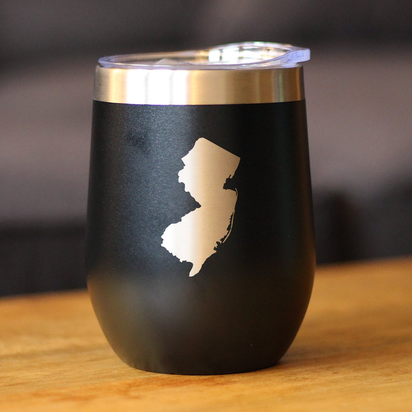 New Jersey Sate Outline - Wine Tumbler