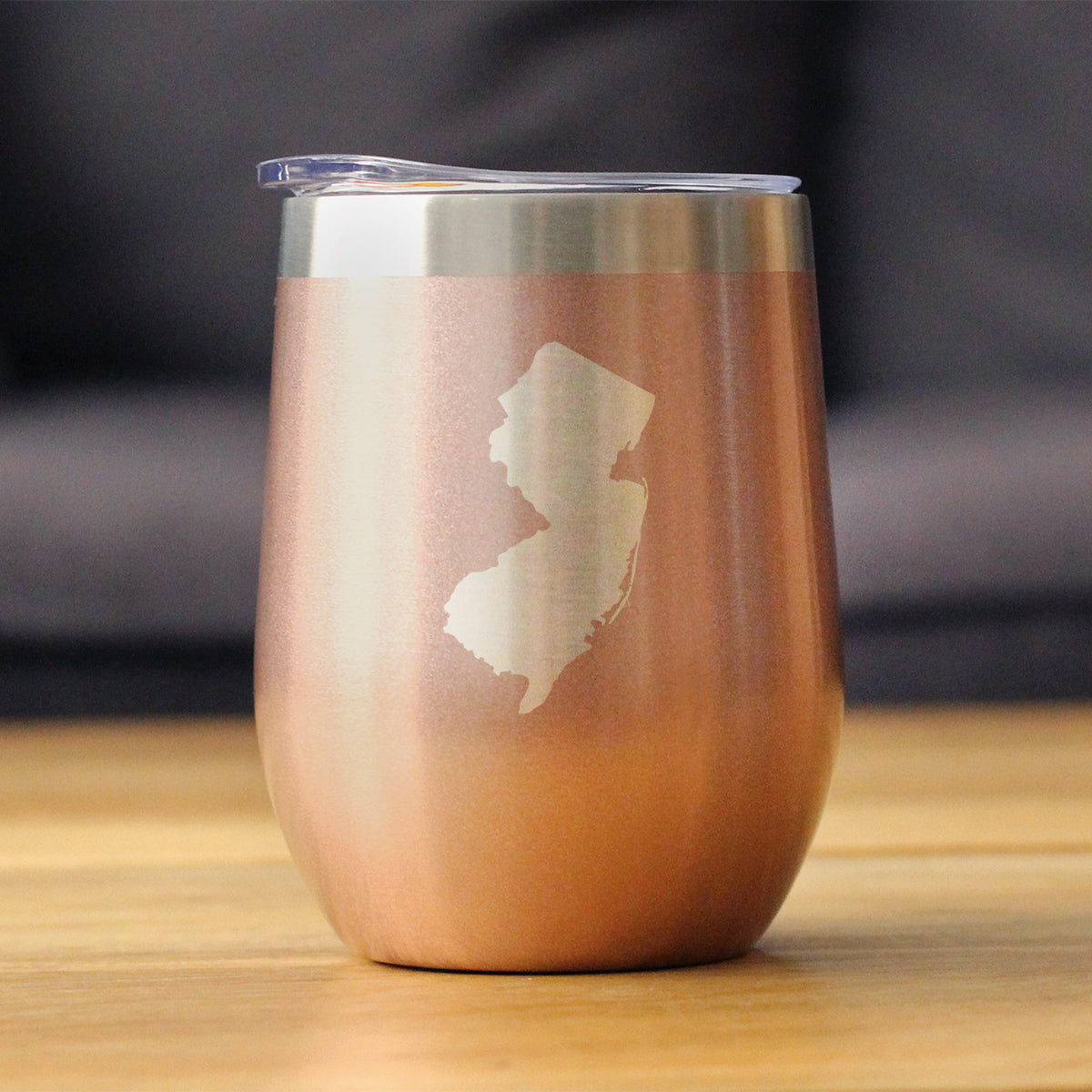 New Jersey Sate Outline - Wine Tumbler