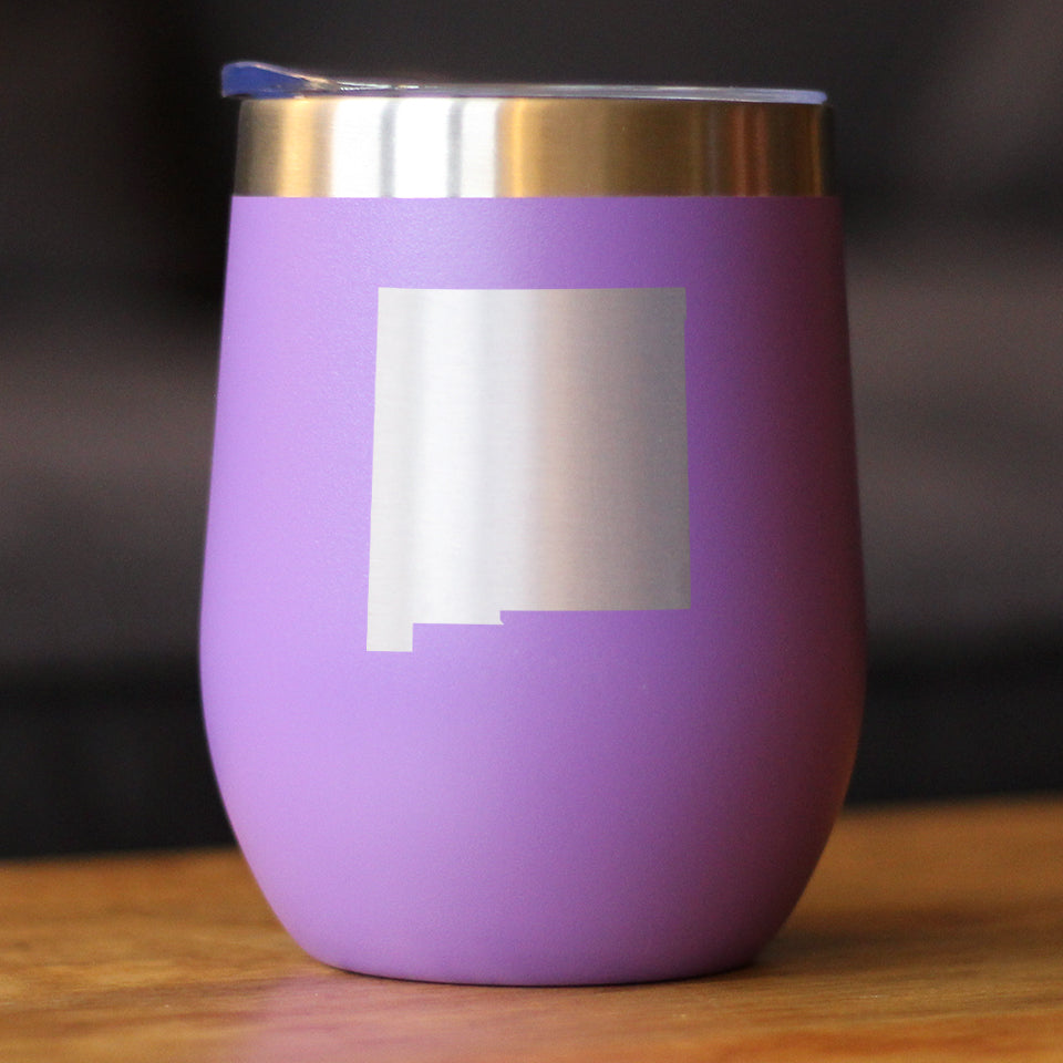 New Mexico State Outline - Wine Tumbler