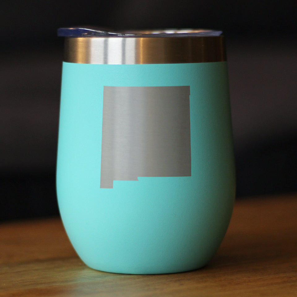 New Mexico State Outline - Wine Tumbler