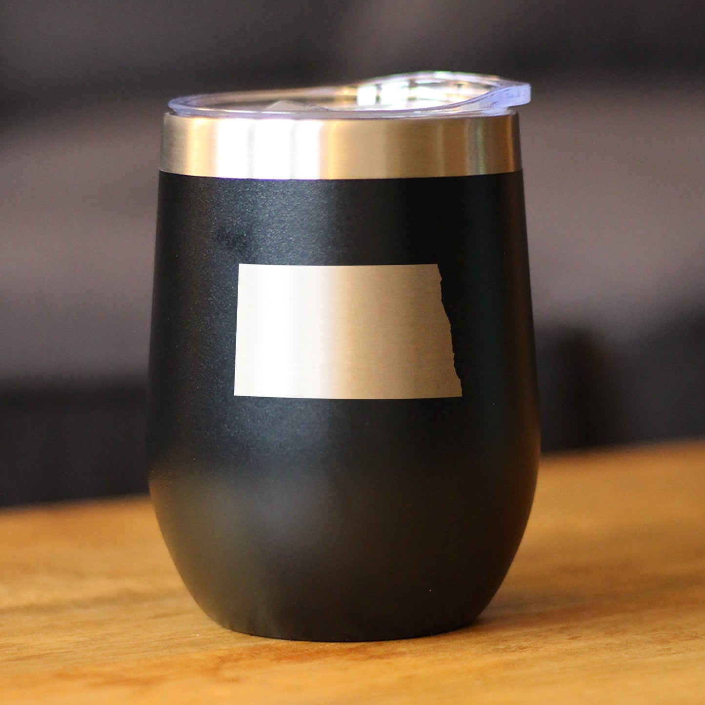 North Dakota State Outline - Wine Tumbler