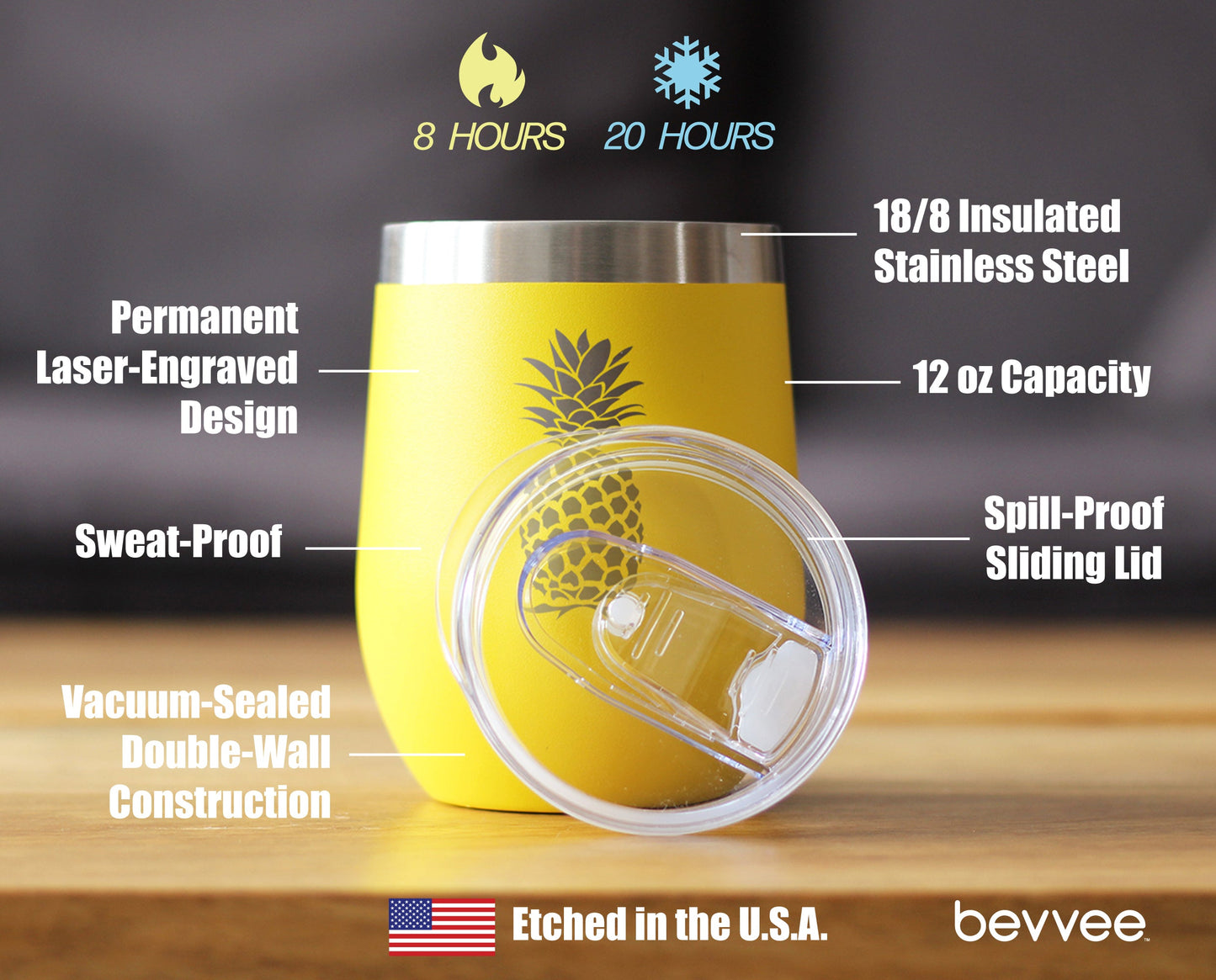 Pineapple - Wine Tumbler