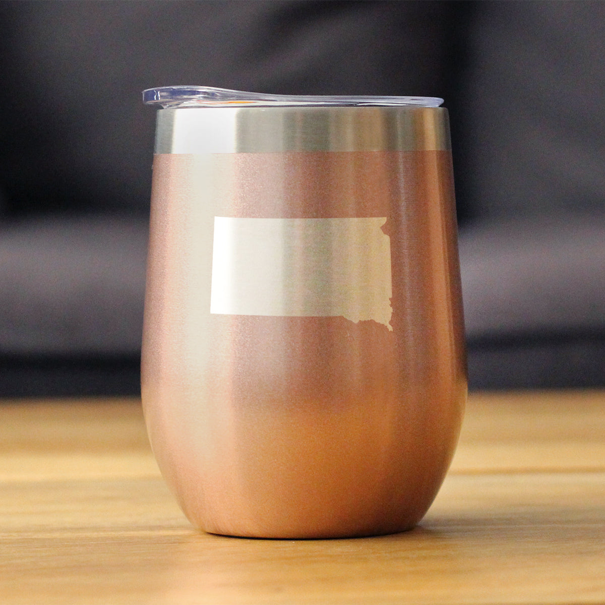 South Dakota State Outline - Wine Tumbler