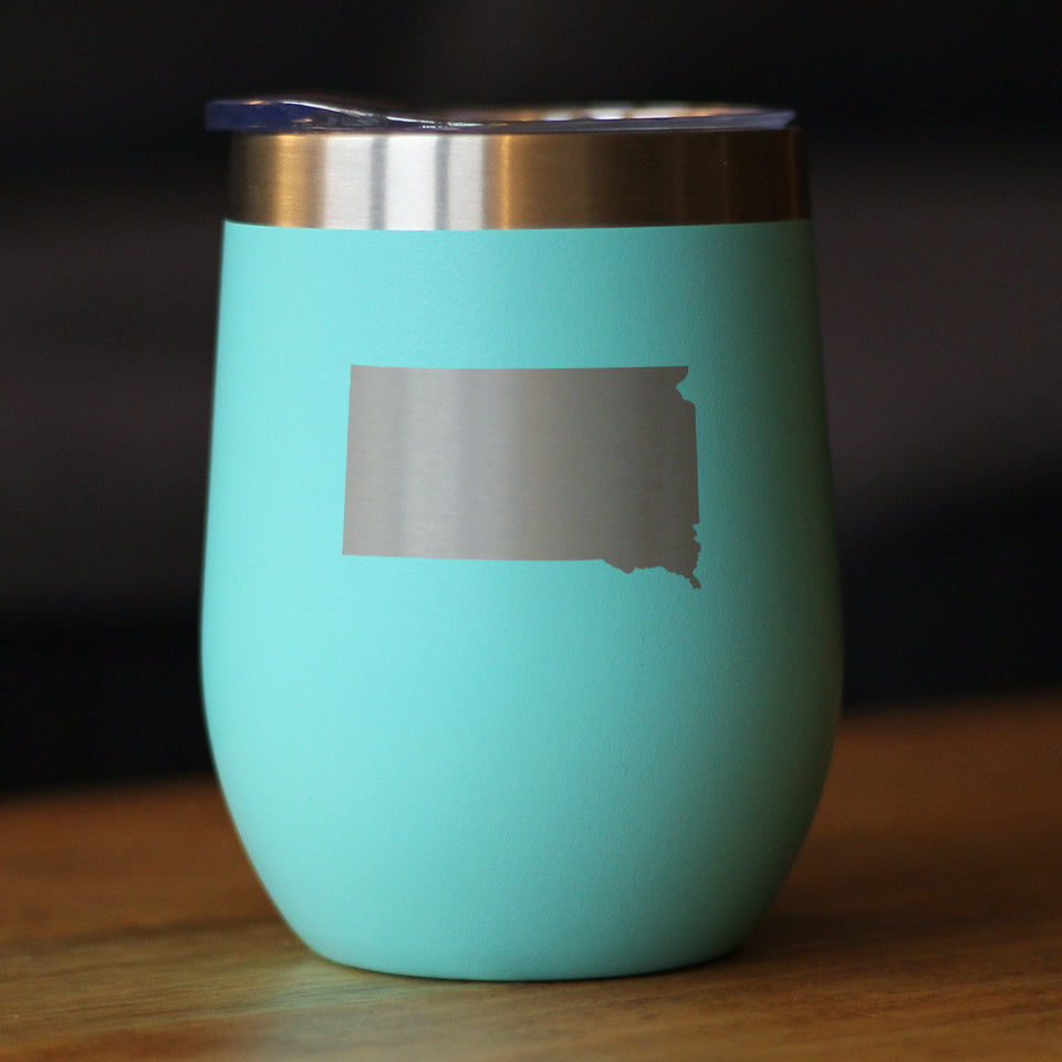 South Dakota State Outline - Wine Tumbler