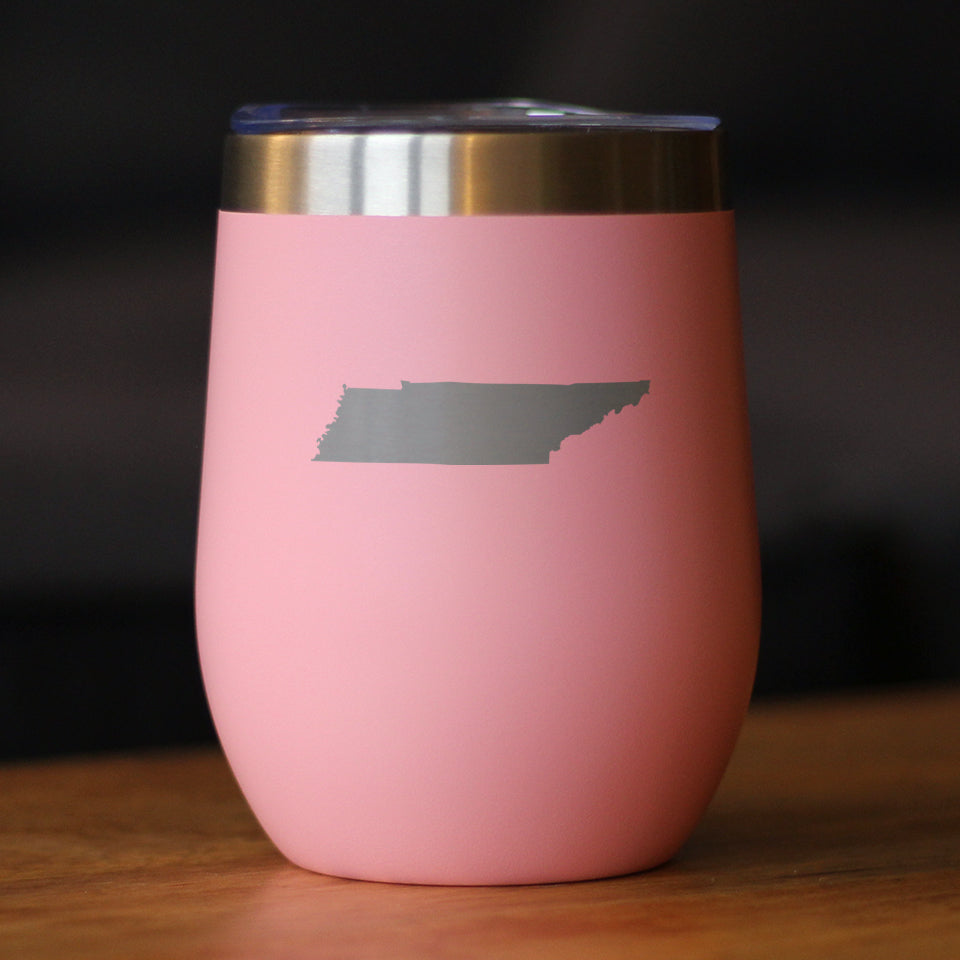 Tennessee State Outline - Wine Tumbler