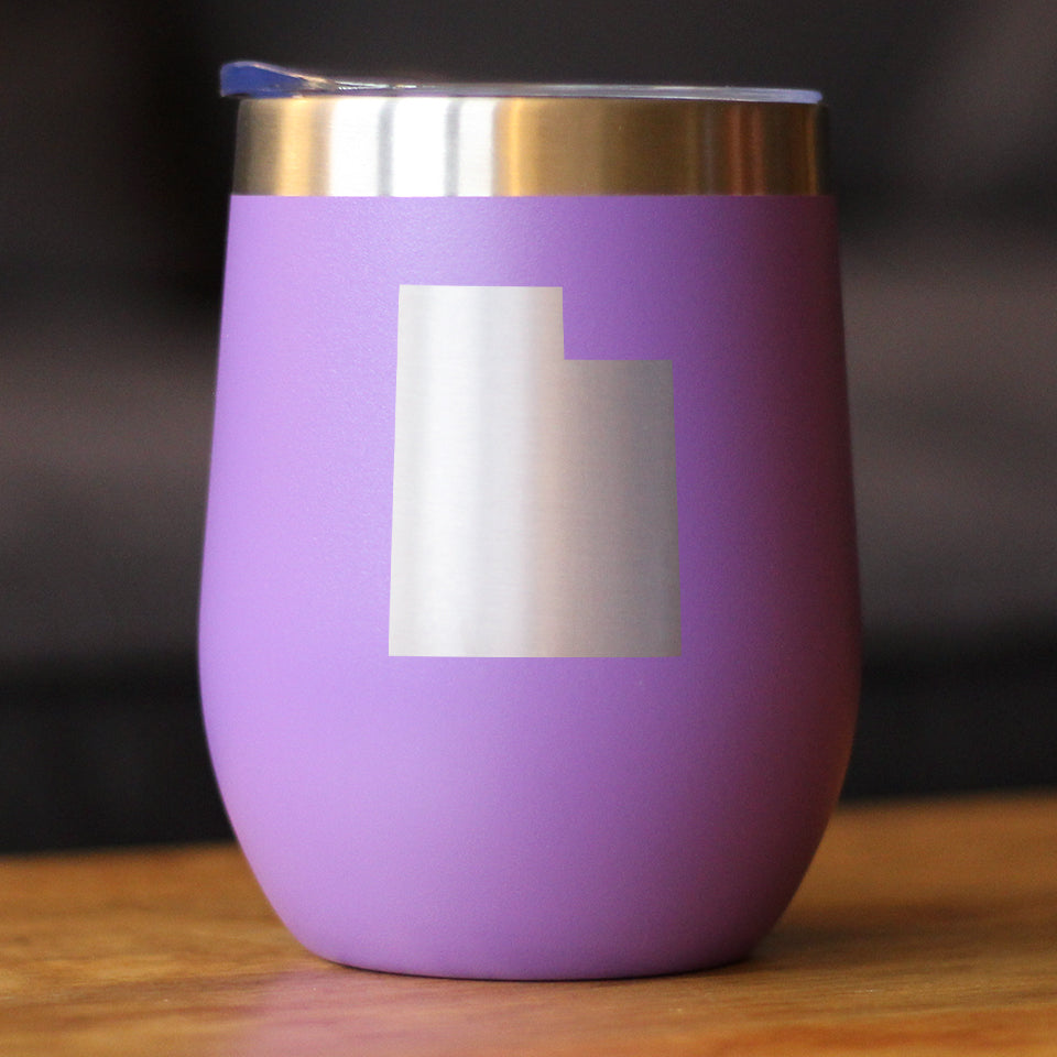Utah State Outline - Wine Tumbler